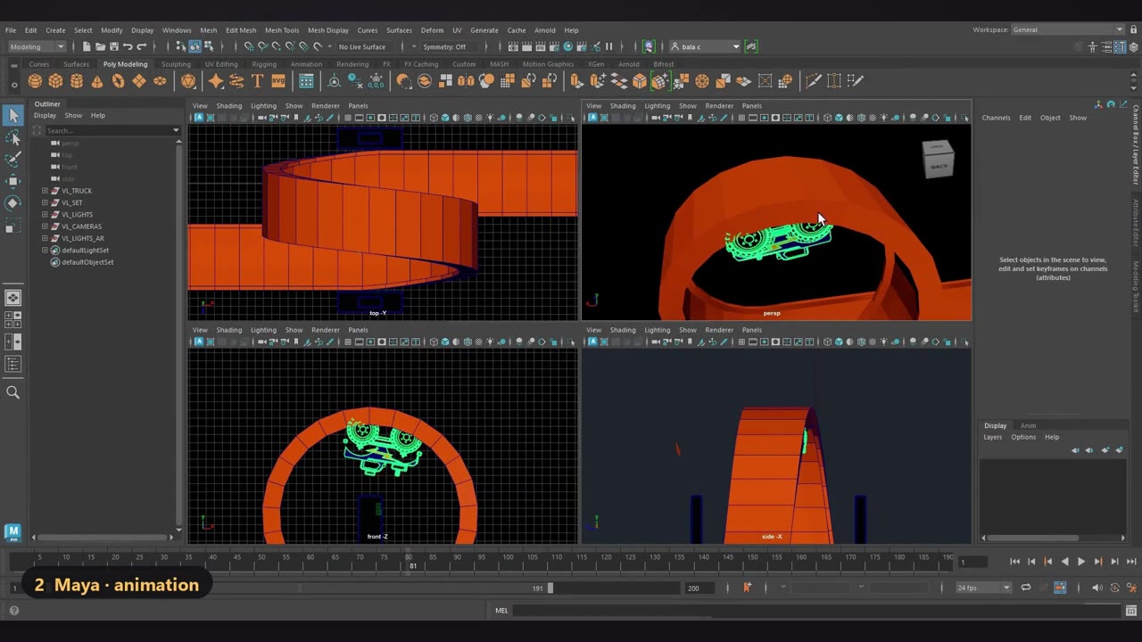 Toy ads being built across Blender, Maya and Unreal, each ending on the finished vertical ad